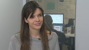 Marie Chevrier with Sampler