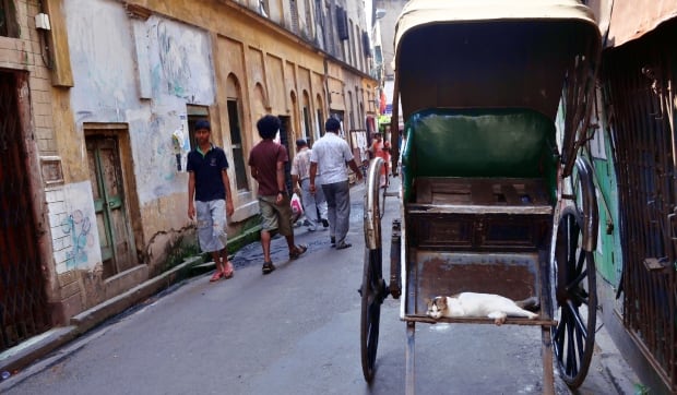 quiet lane in North Calcutta