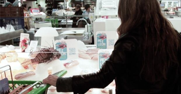 Lionfish in supermarket