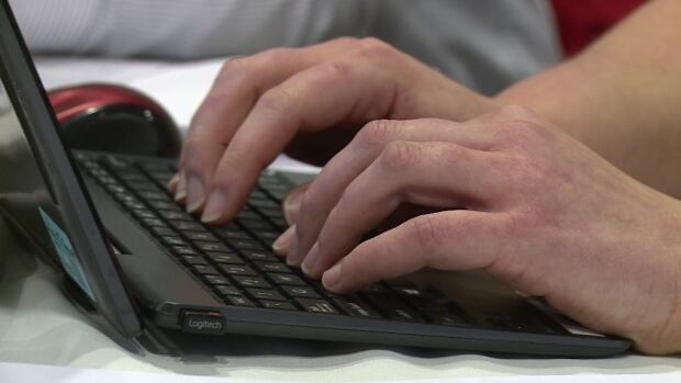 hands on keyboard computer