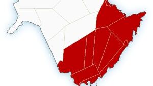 Weather map, Environment Canada