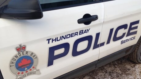 Thunder Bay police cruiser door with name & logo
