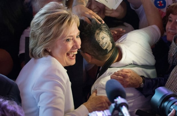 US-Presidential ELECTION Hillary CLINTON head shave Oct 2015