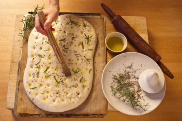 Breadmaking focaccia