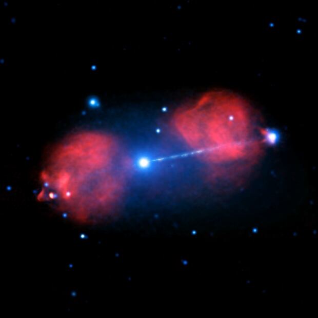 Blast from Black Hole in a Galaxy Far, Far Away