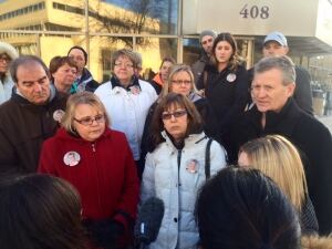 Elizabeth Lafantaisie's family outside court