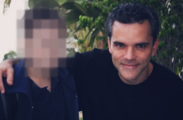 Patrick Fox (right) with son who is at the centre of a nasty custody fight.