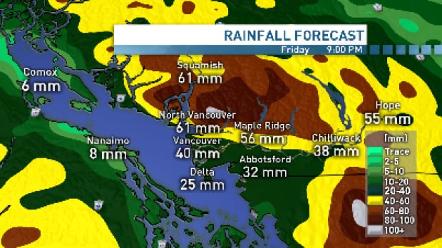 Vancouver rainfall Feb 11, 2015