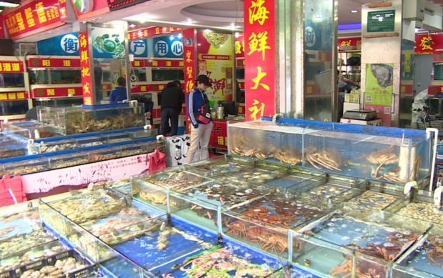 Seafood shop in Shanghai