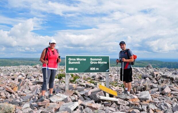Gros Morne Mountain summit Genevieve and Tony Leitao