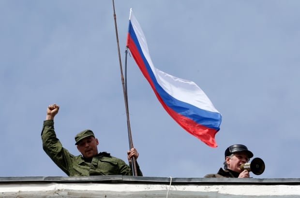 UKRAINE-CRISIS/SEVASTOPOL-FLAGS
