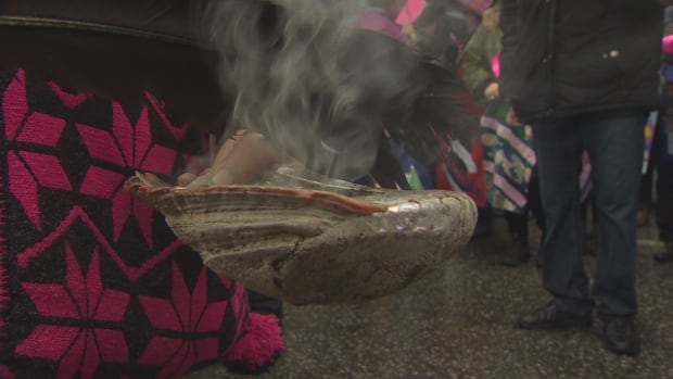 Women's Memorial March Vancouver smoke
