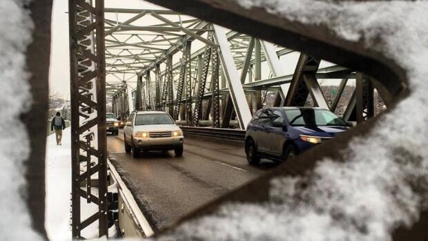 A peek at the morning commute on Edmonton's Low Level Bridge. bridge
