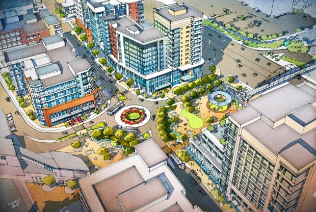 Proposed View of Anderson LRT Station Transit Oriented Development