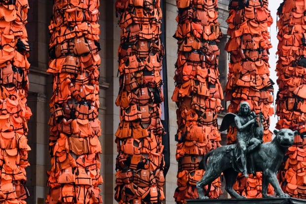 Ai Weiwei art installation refugees