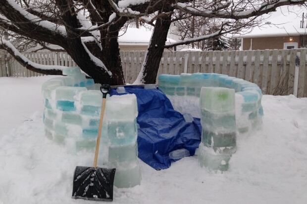 Ice castle is coming along