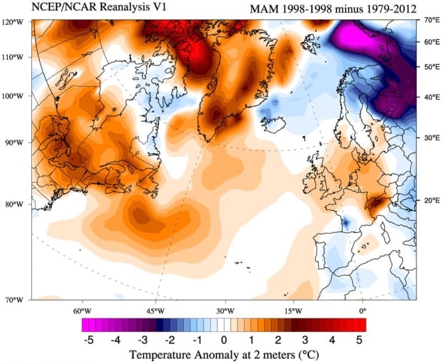 El Nino effects on Newfoundland and Labrador 1998