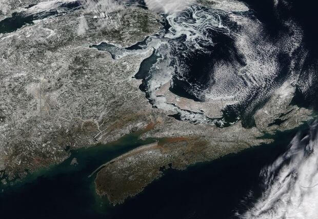Satellite image of the Maritimes on Feb. 19, 2016