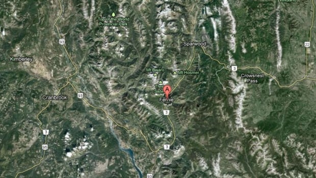 Fernie BC map