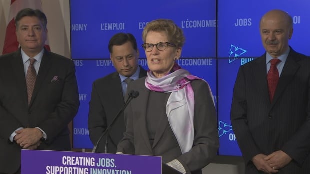 Wynne and Sousa at presser before budget