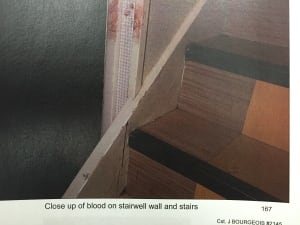 blood on stairs