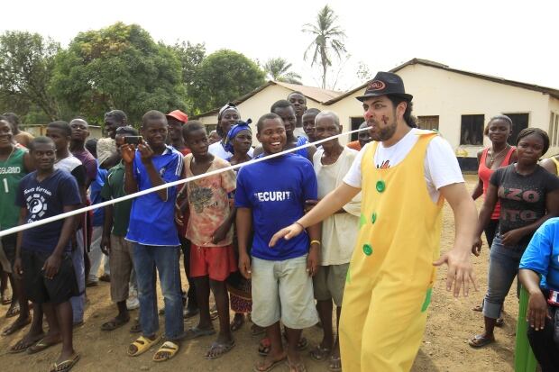 LIBERIA Clowns without Borders artist performs
