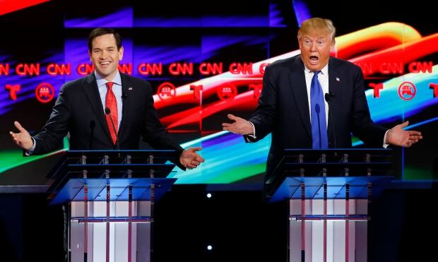 WIP USA-ELECTION Rubio and Trump on CNN Feb 25 2016