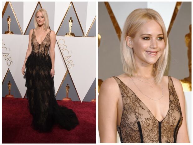 Jennifer Lawrence Oscars 2016 red carpet by Ethan Miller and Jas