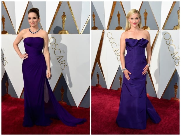 Tina Fey and Reese Witherspoon Oscars 2016 red carpet by Frazer