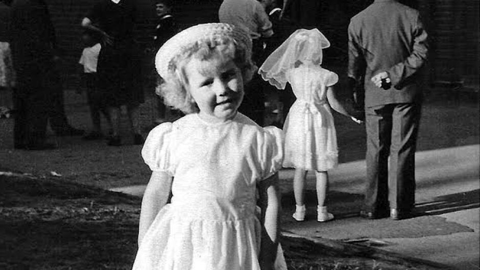 Phyllis Whitsell, age 6, at church after she was adopted. Even though Phyllis was told her mother died of tuberculosis, she never believed it and felt the need to solve the mystery of her birth parents.