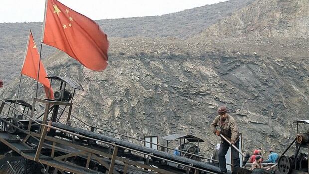 China coal mine flag