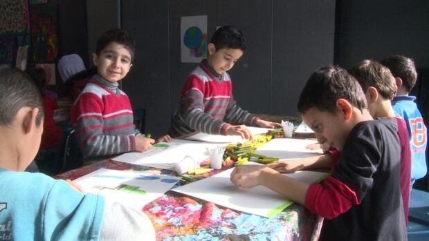 Syrian refugee art day