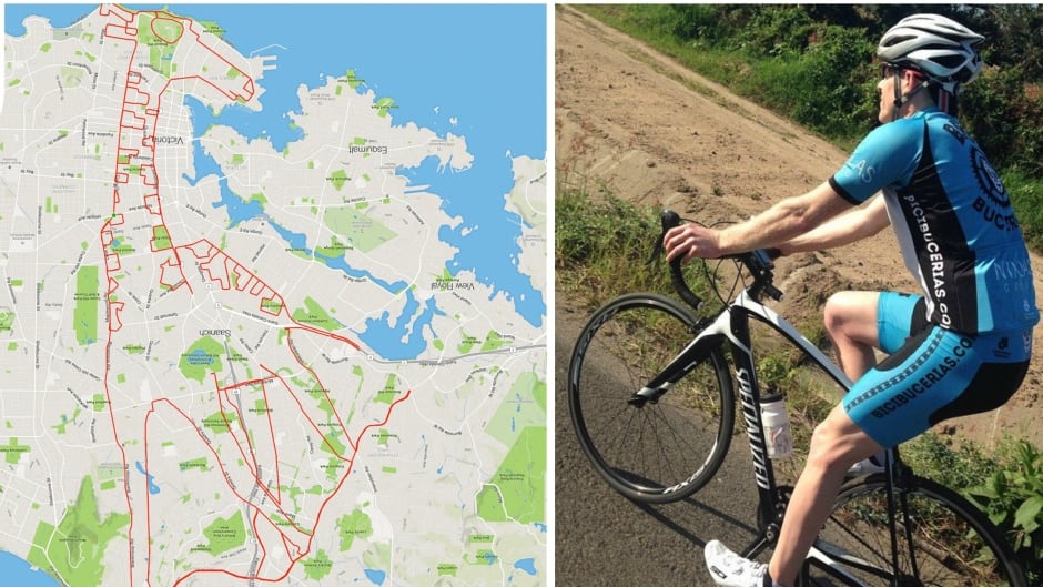 Avid cyclist Stephen Lund creates GPS artwork.