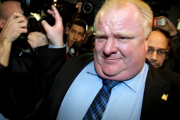 Toronto Rob Ford Reporters scrum