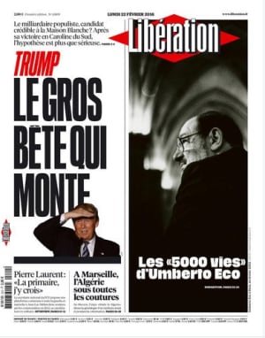 Trump on cover of Liberation