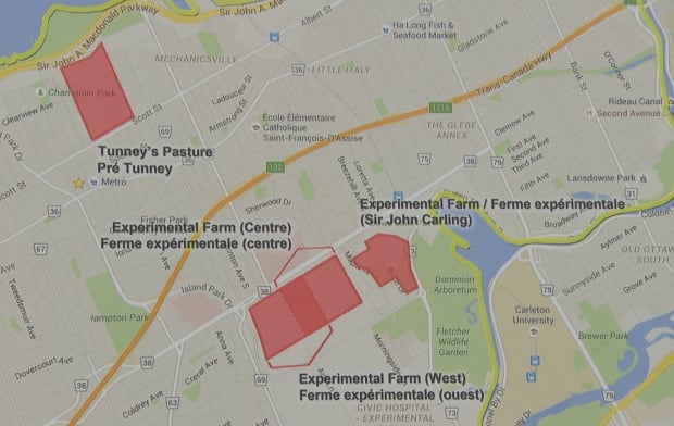 Ottawa Hospital four plans Civic campus new map March 7 2016
