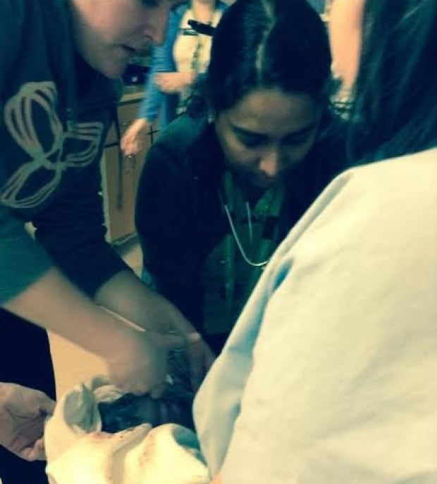 Labrador Health Centre staff attend Abraham's baby
