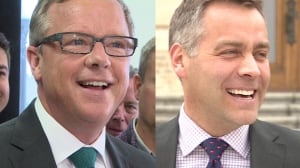 Brad Wall Cam Broten side-by-side