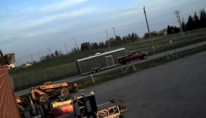 Truck leaving MillardAir hangar