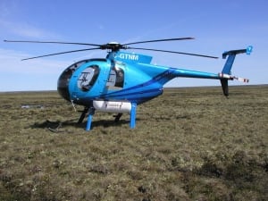 Helicopter on the tundra