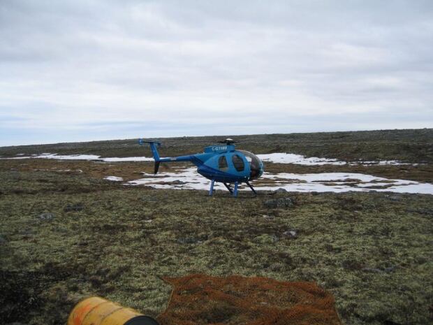 Helicopter on the tundra