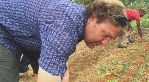 Josh Oulton farming in Jamaica