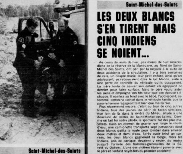 Newspaper story, Manawan accident, 1977