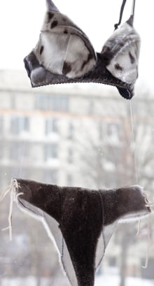 Nala Peter’s matching sealskin bra and panties