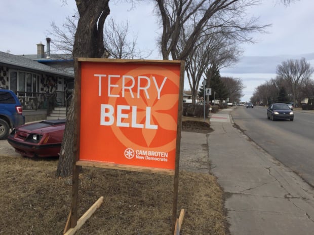 Terry Bell campaign signs still sit in Regina