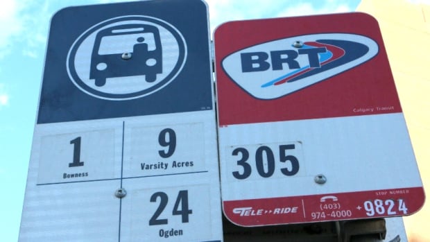 Calgary 6155 bus stop transit