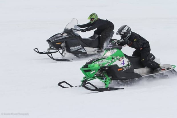 Snowmobile drag races