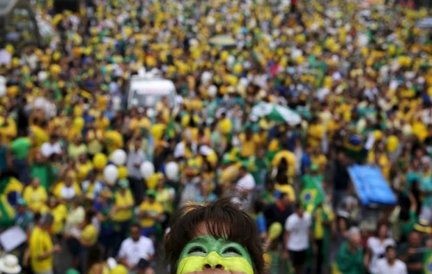 BRAZIL-anti-ROUSSEFF PROTESTS Sao Paulo March 13 2016