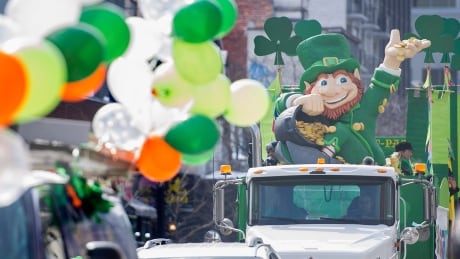 London police are reminding the public to celebrate St. Patrick's Day in a responsible manner this Thursday. Shot of St. Patrick's Day parade float from Montreal