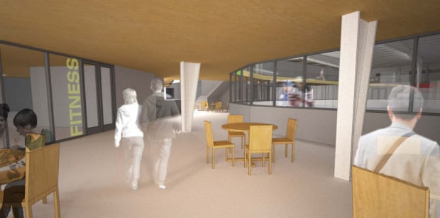 Sketch of renovated Don Stewart Recreation Arena